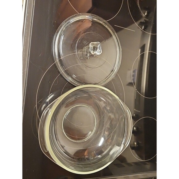 PYREX 024 ~ 2Qt Clear Round Glass Bowl With Lid USA - Picture 5 of 11